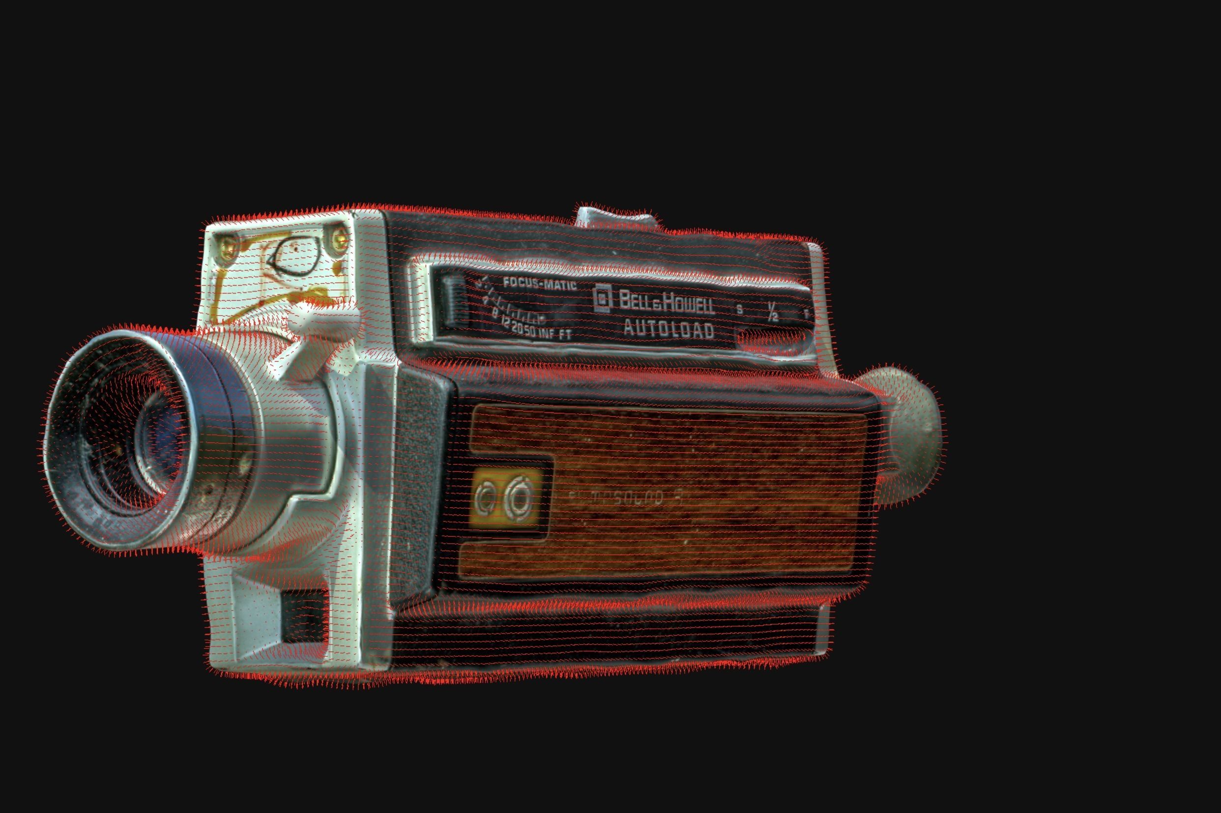 Super 8mm camera scan 70s retro camera photogrammetry Low-poly 3D model_23