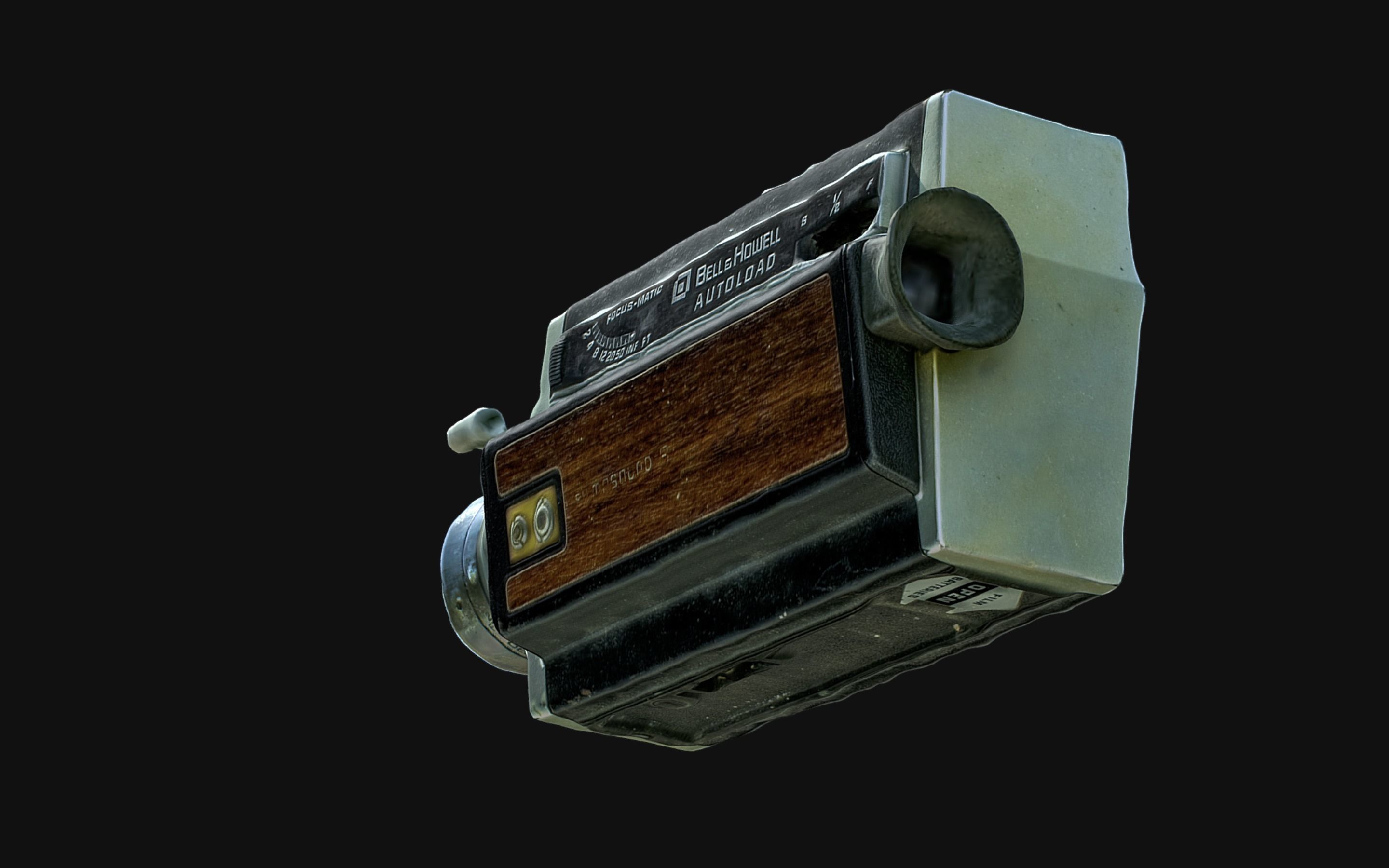 Super 8mm camera scan 70s retro camera photogrammetry Low-poly 3D model_4