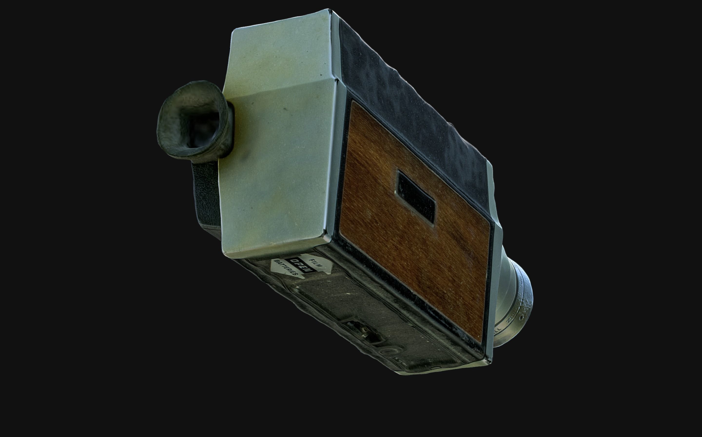 Super 8mm camera scan 70s retro camera photogrammetry Low-poly 3D model_2