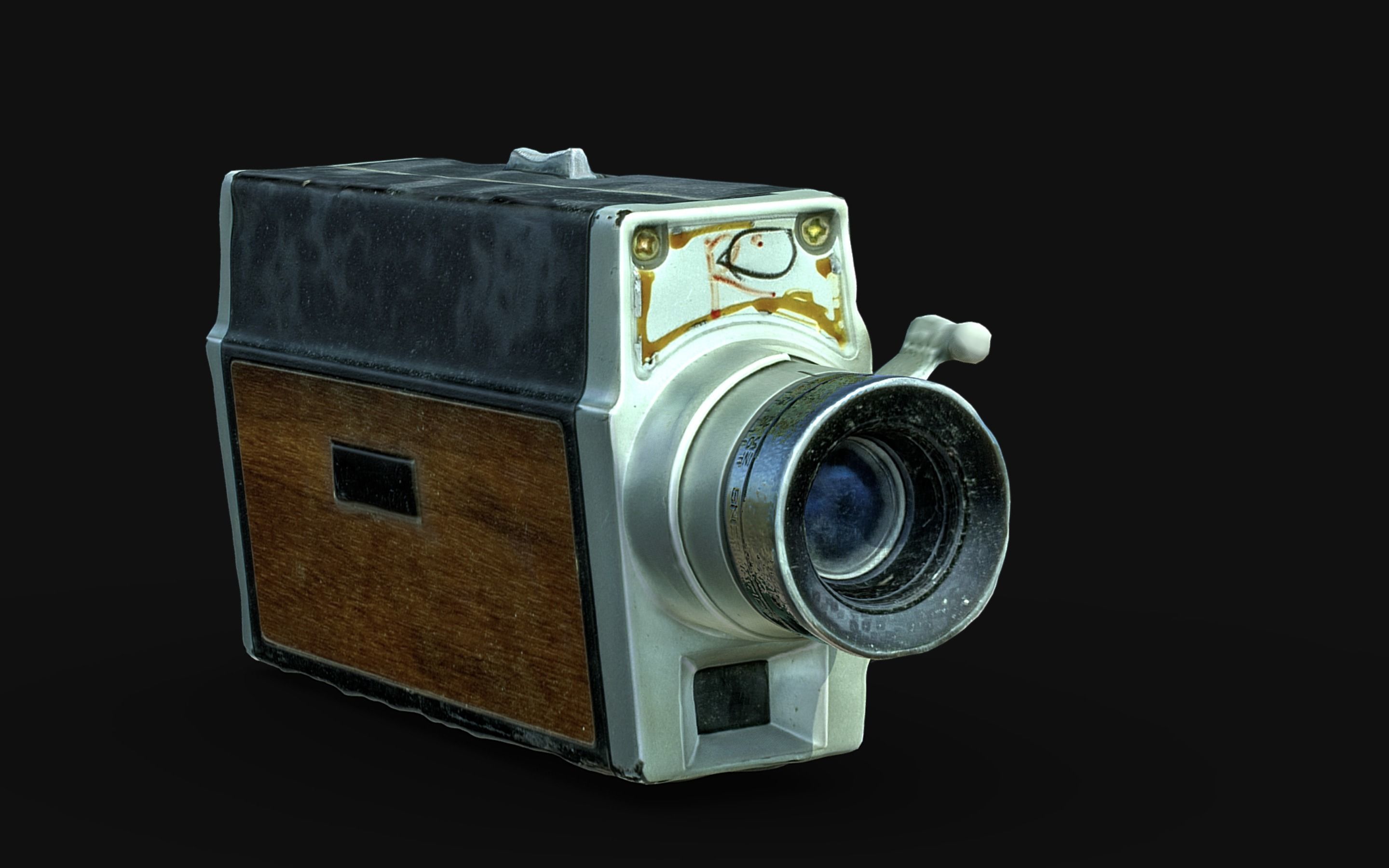 Super 8mm camera scan 70s retro camera photogrammetry Low-poly 3D model_1