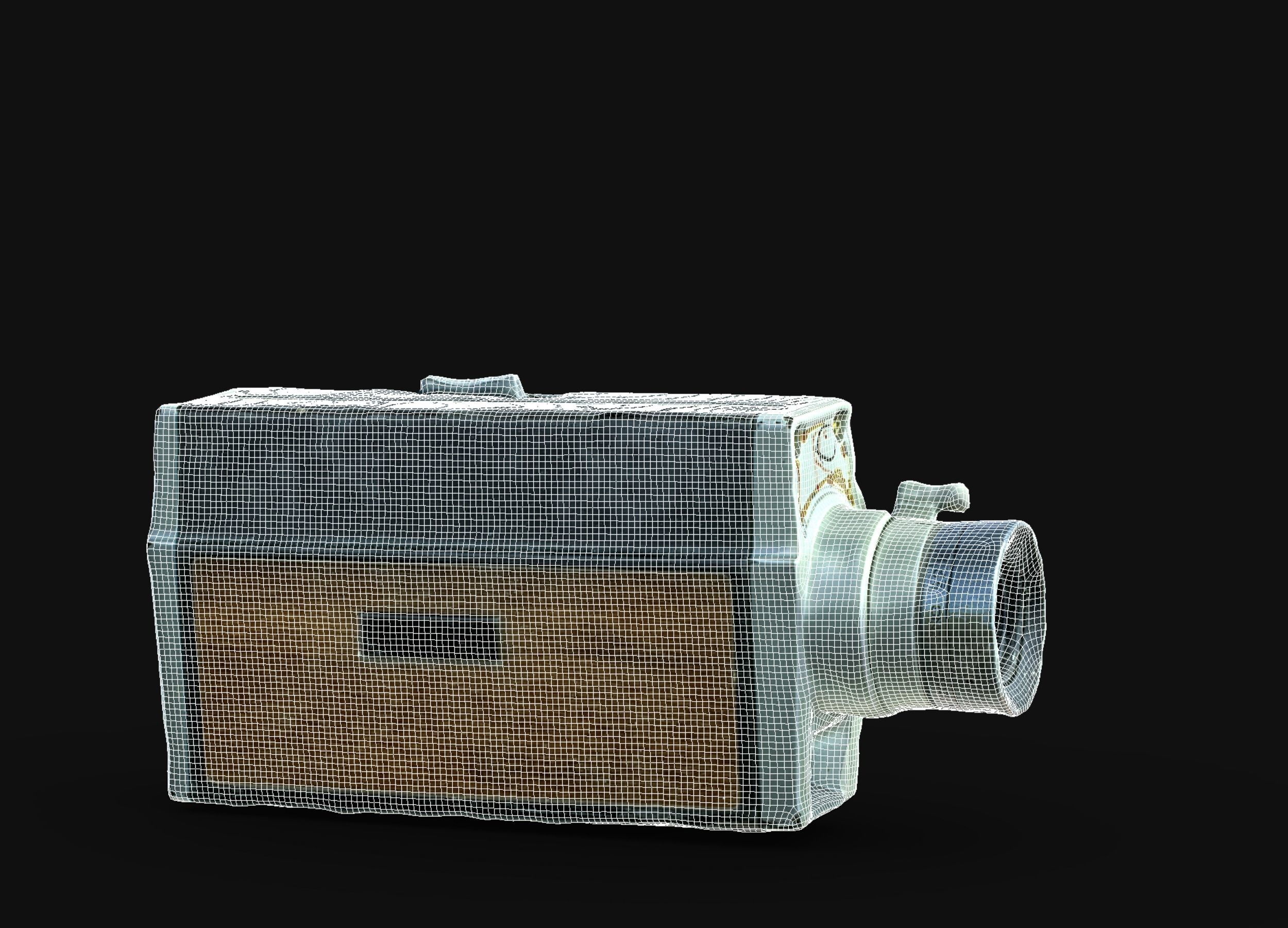 Super 8mm camera scan 70s retro camera photogrammetry Low-poly 3D model_15