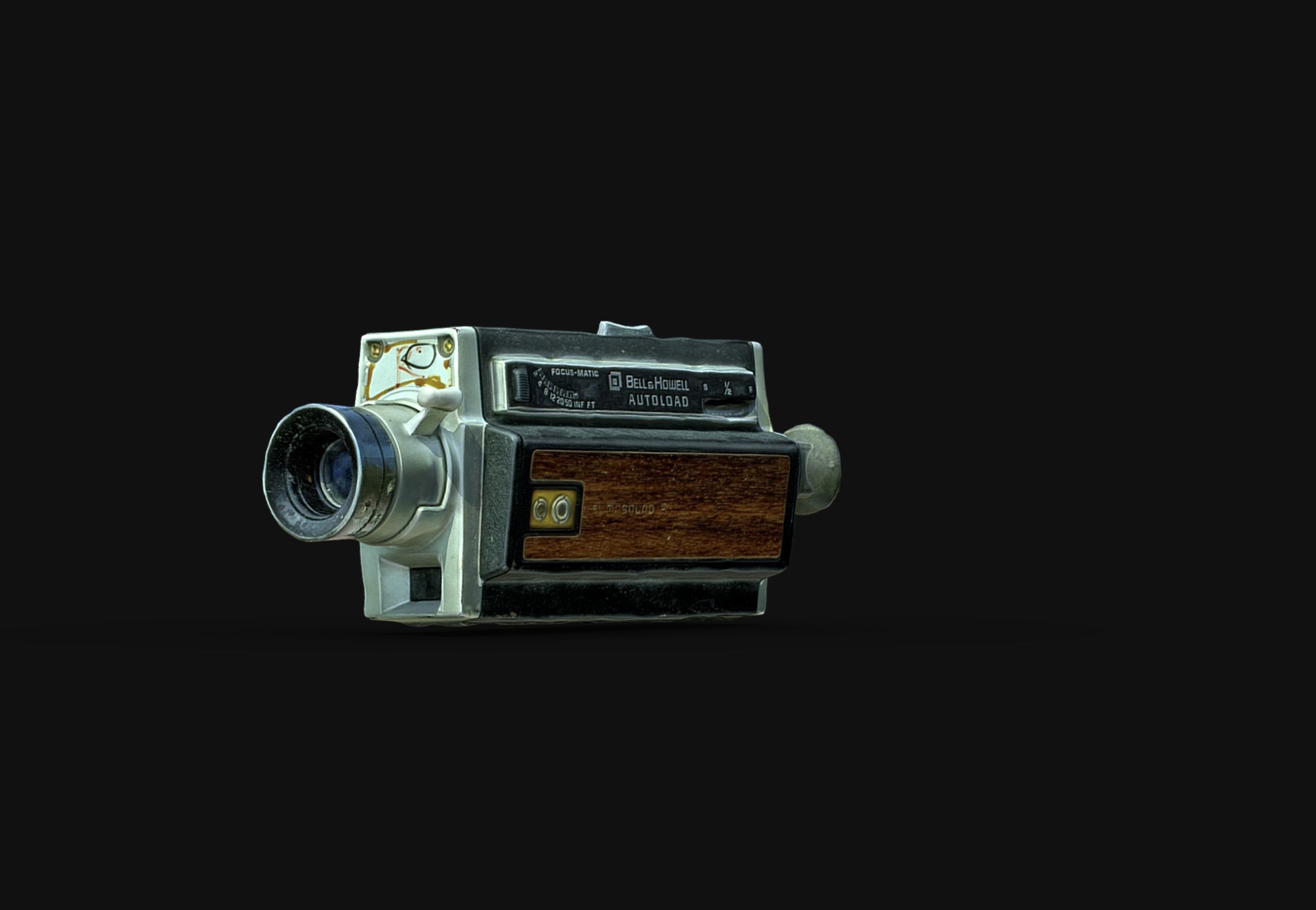 Super 8mm camera scan 70s retro camera photogrammetry Low-poly 3D model_22