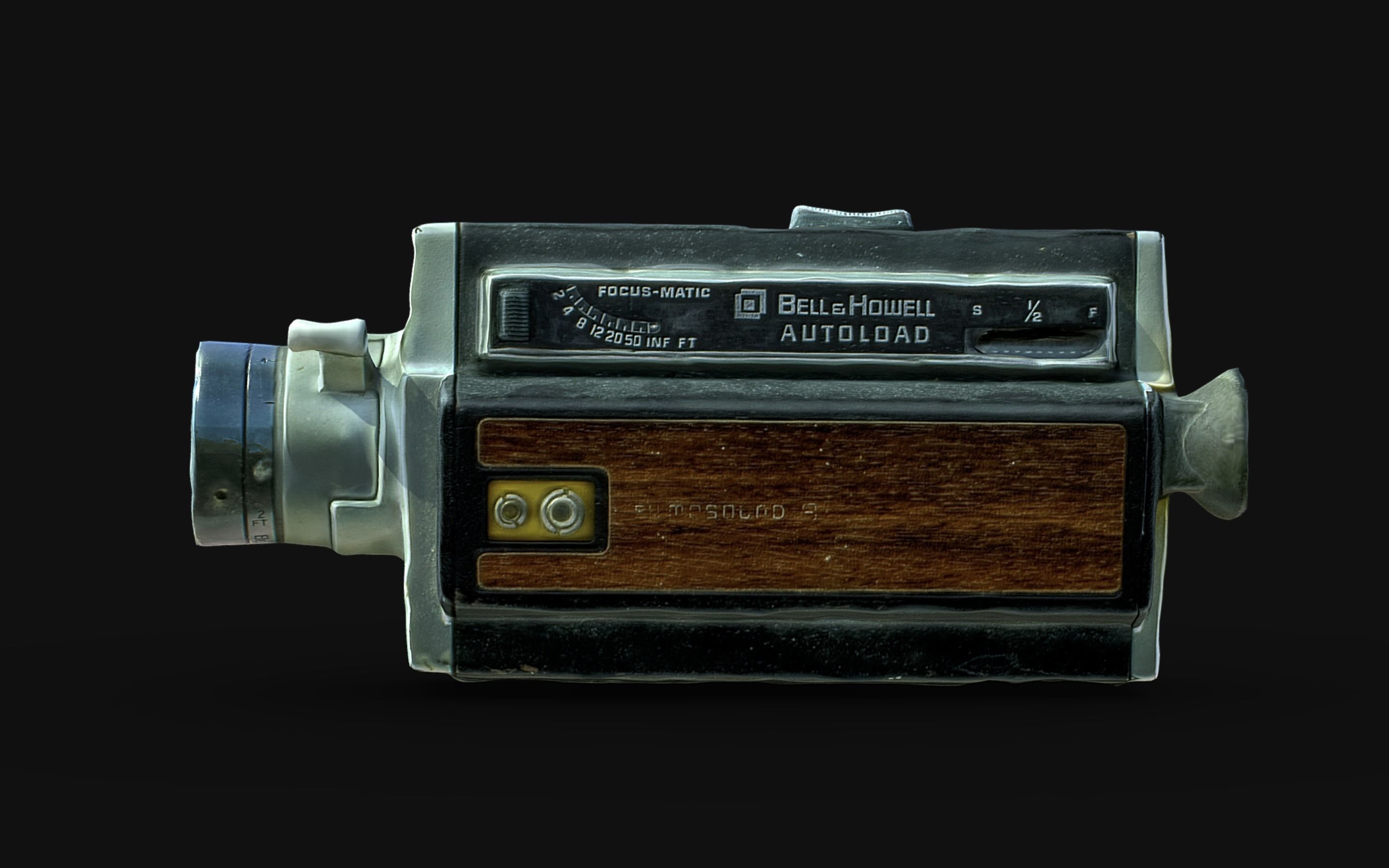 Super 8mm camera scan 70s retro camera photogrammetry Low-poly 3D model_5