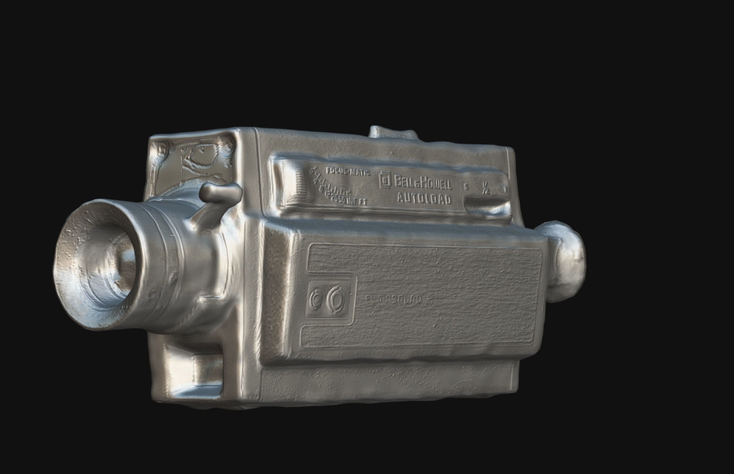 Super 8mm camera scan 70s retro camera photogrammetry Low-poly 3D model_24