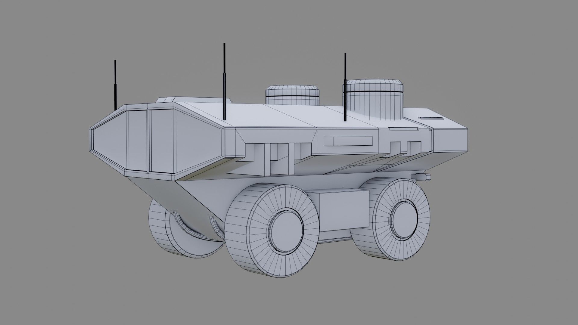 Sci-Fi Rover - Low Poly - Game Ready - PBR  Low-poly 3D model_16