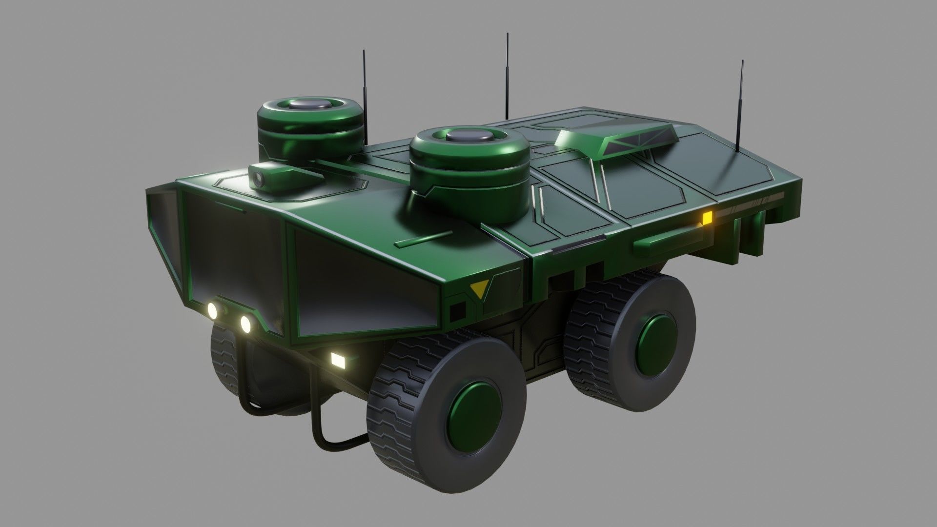 Sci-Fi Rover - Low Poly - Game Ready - PBR  Low-poly 3D model_5