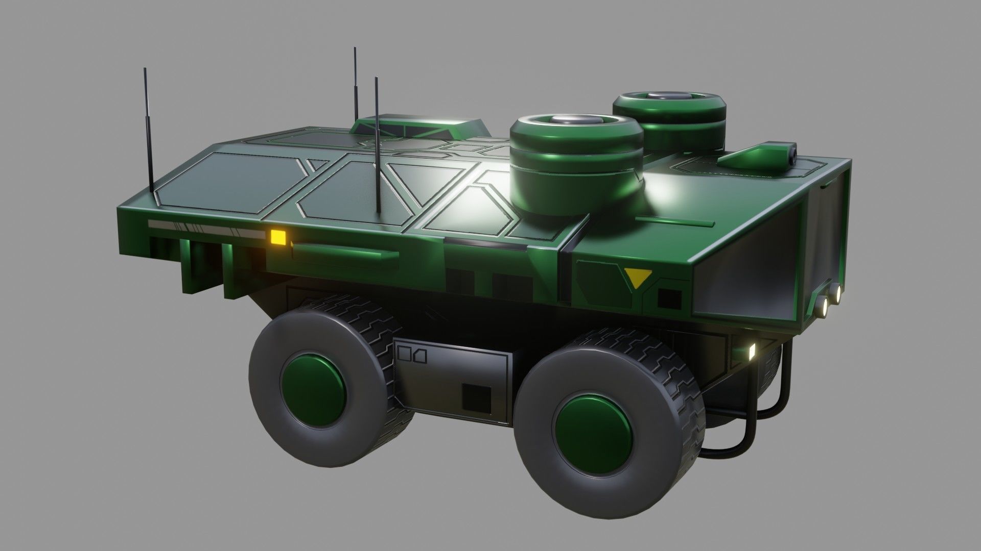 Sci-Fi Rover - Low Poly - Game Ready - PBR  Low-poly 3D model_4