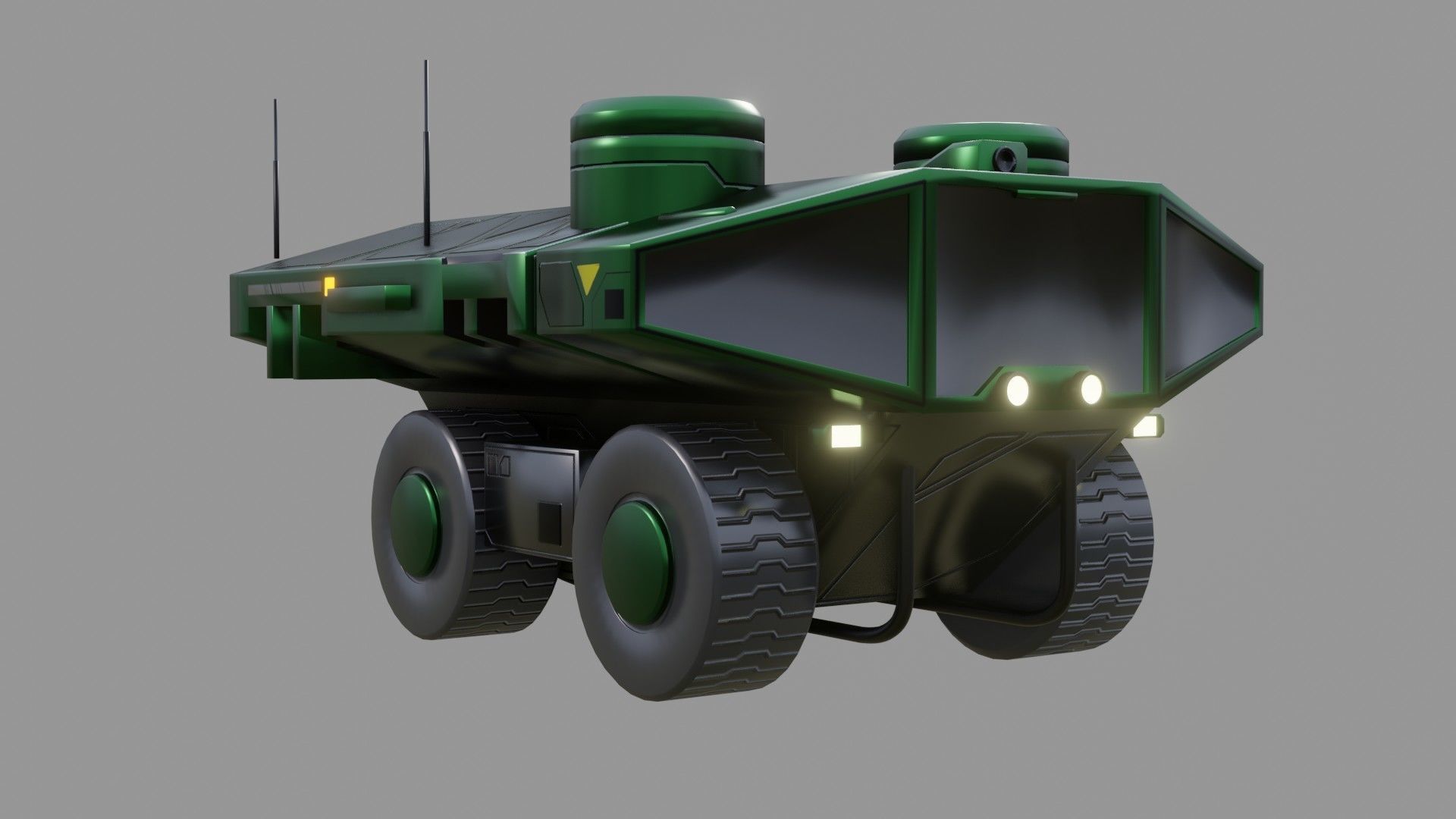 Sci-Fi Rover - Low Poly - Game Ready - PBR  Low-poly 3D model_8