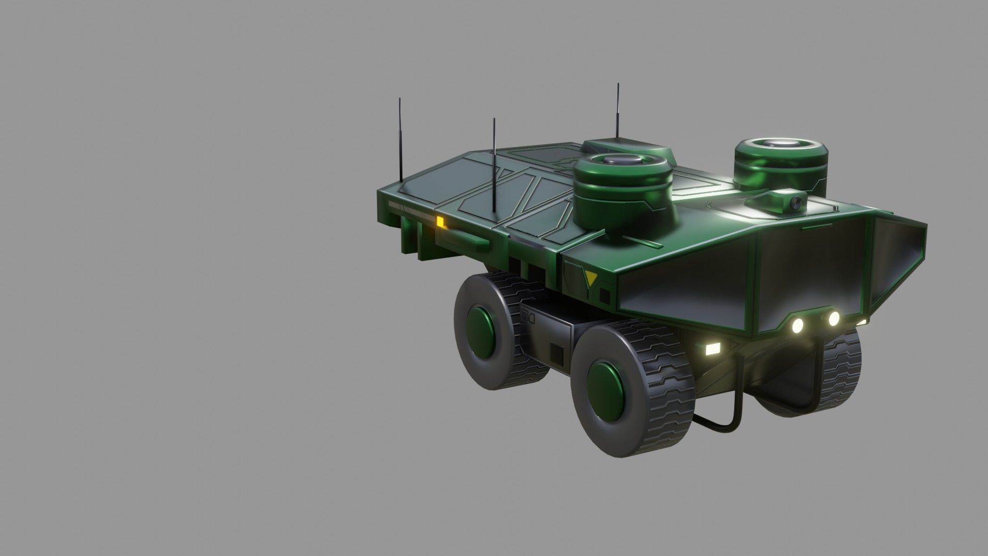 Sci-Fi Rover - Low Poly - Game Ready - PBR  Low-poly 3D model_1