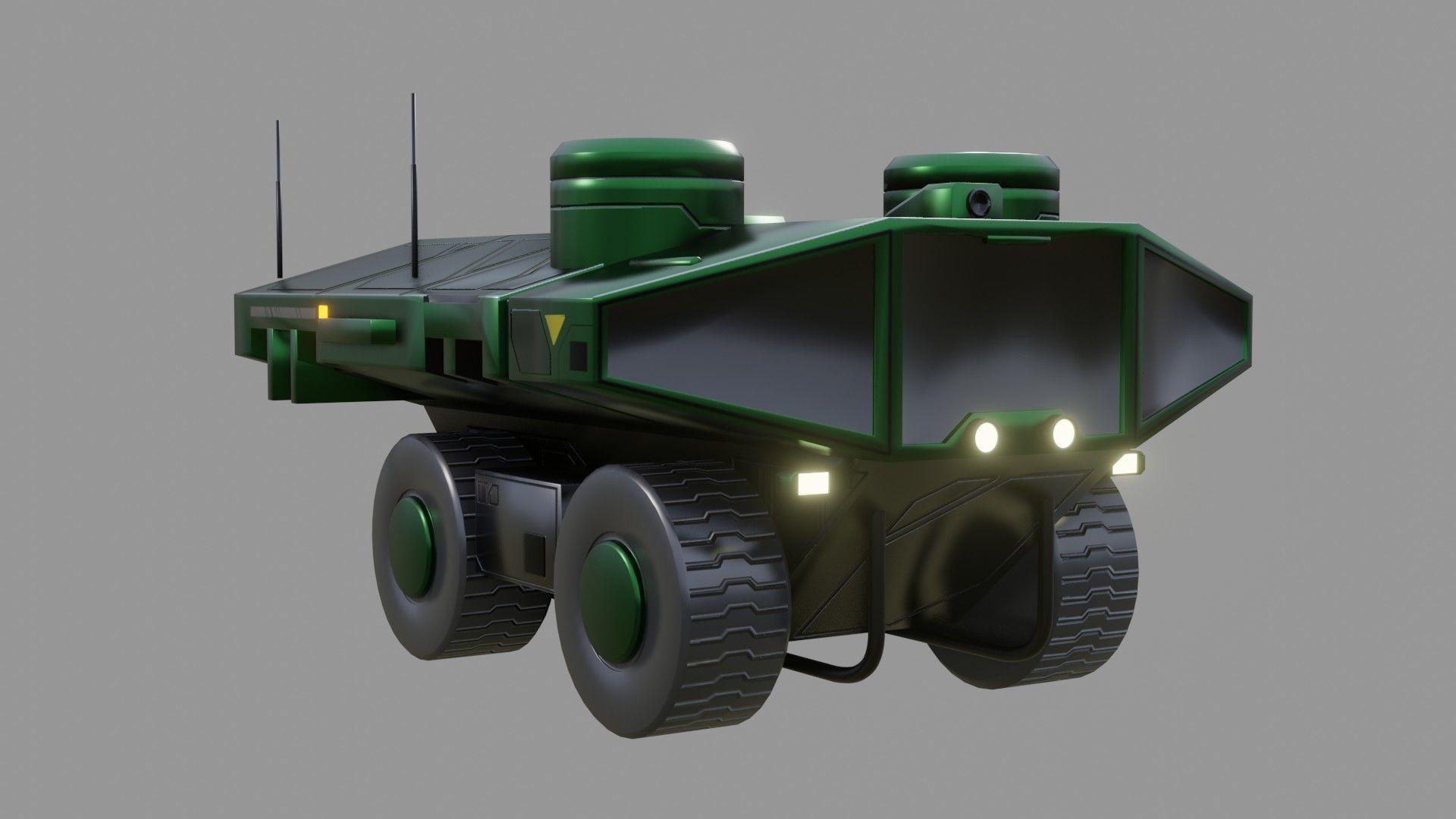 Sci-Fi Rover - Low Poly - Game Ready - PBR  Low-poly 3D model_3