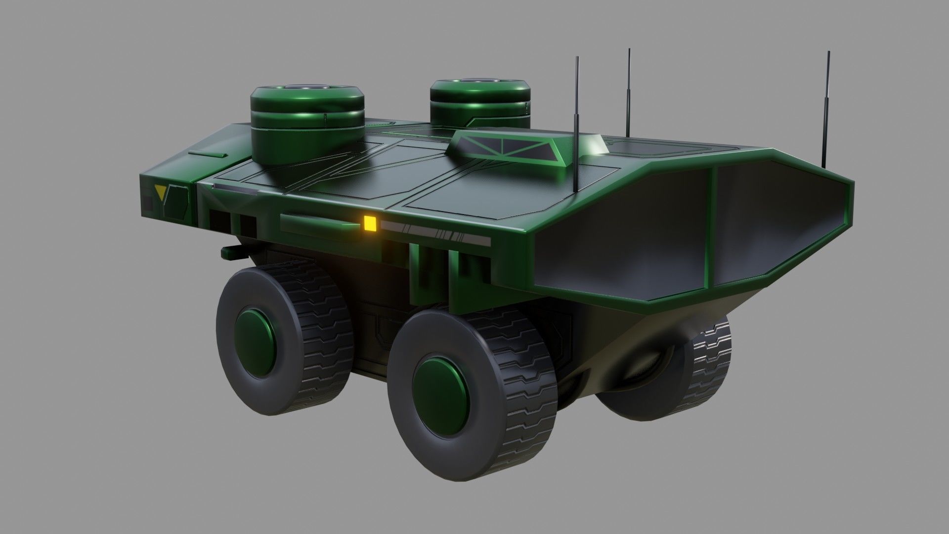 Sci-Fi Rover - Low Poly - Game Ready - PBR  Low-poly 3D model_6