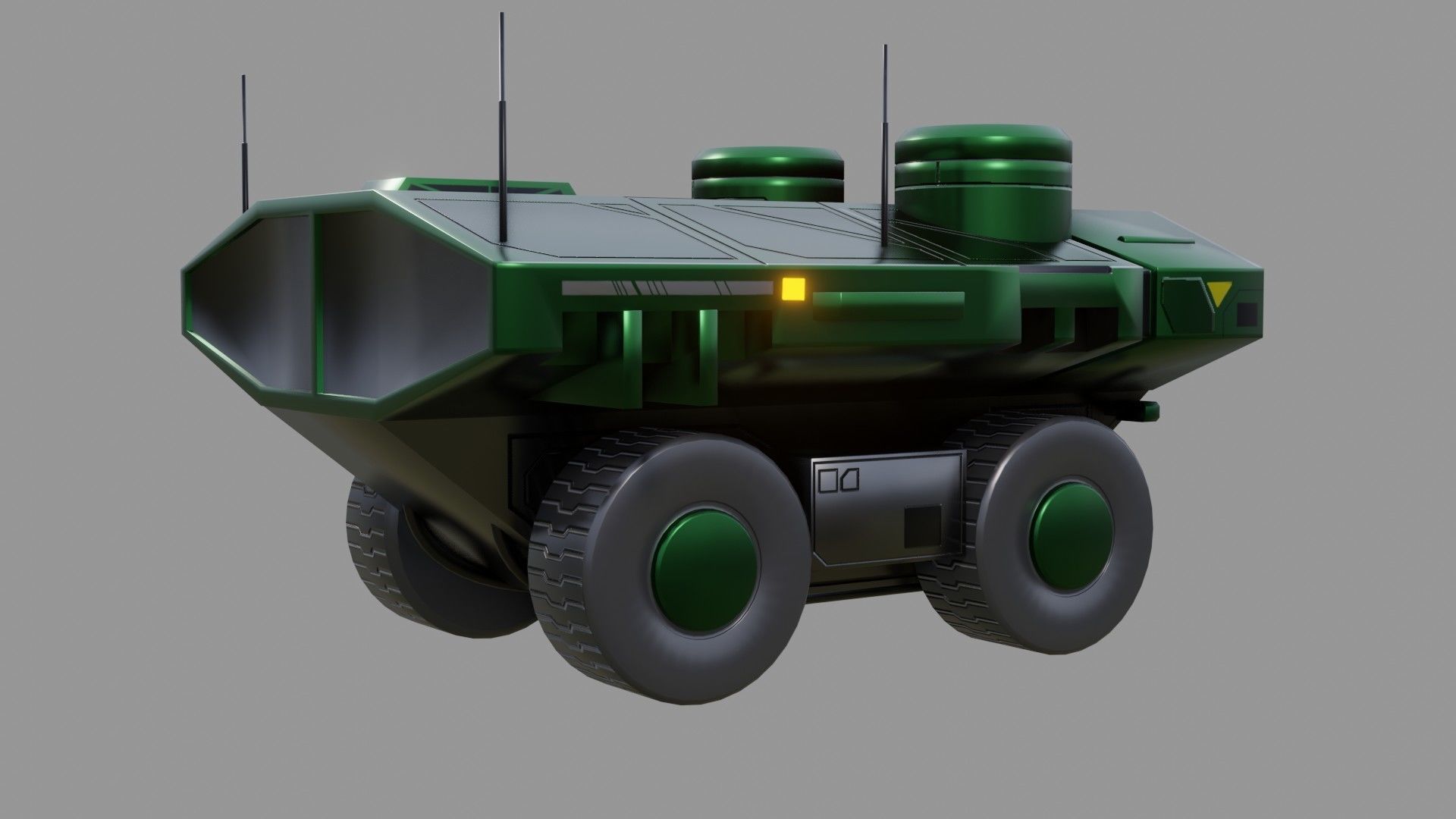 Sci-Fi Rover - Low Poly - Game Ready - PBR  Low-poly 3D model_7