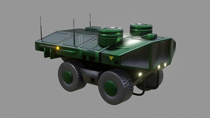 Sci-Fi Rover - Low Poly - Game Ready - PBR  Low-poly 3D model