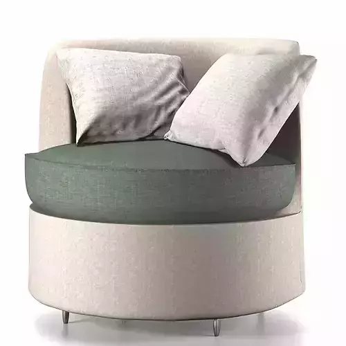 Chair round with pillows
