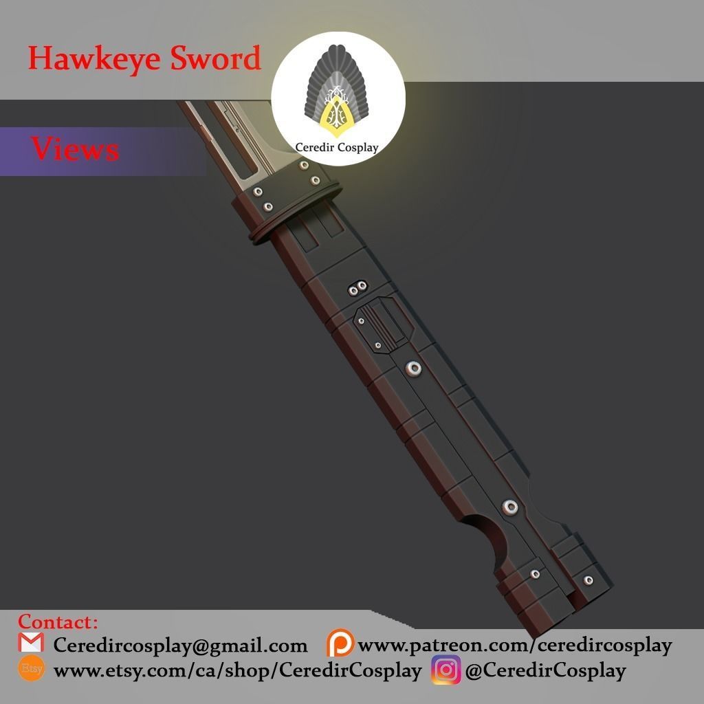 Hawkeye Sword 3D print model_1