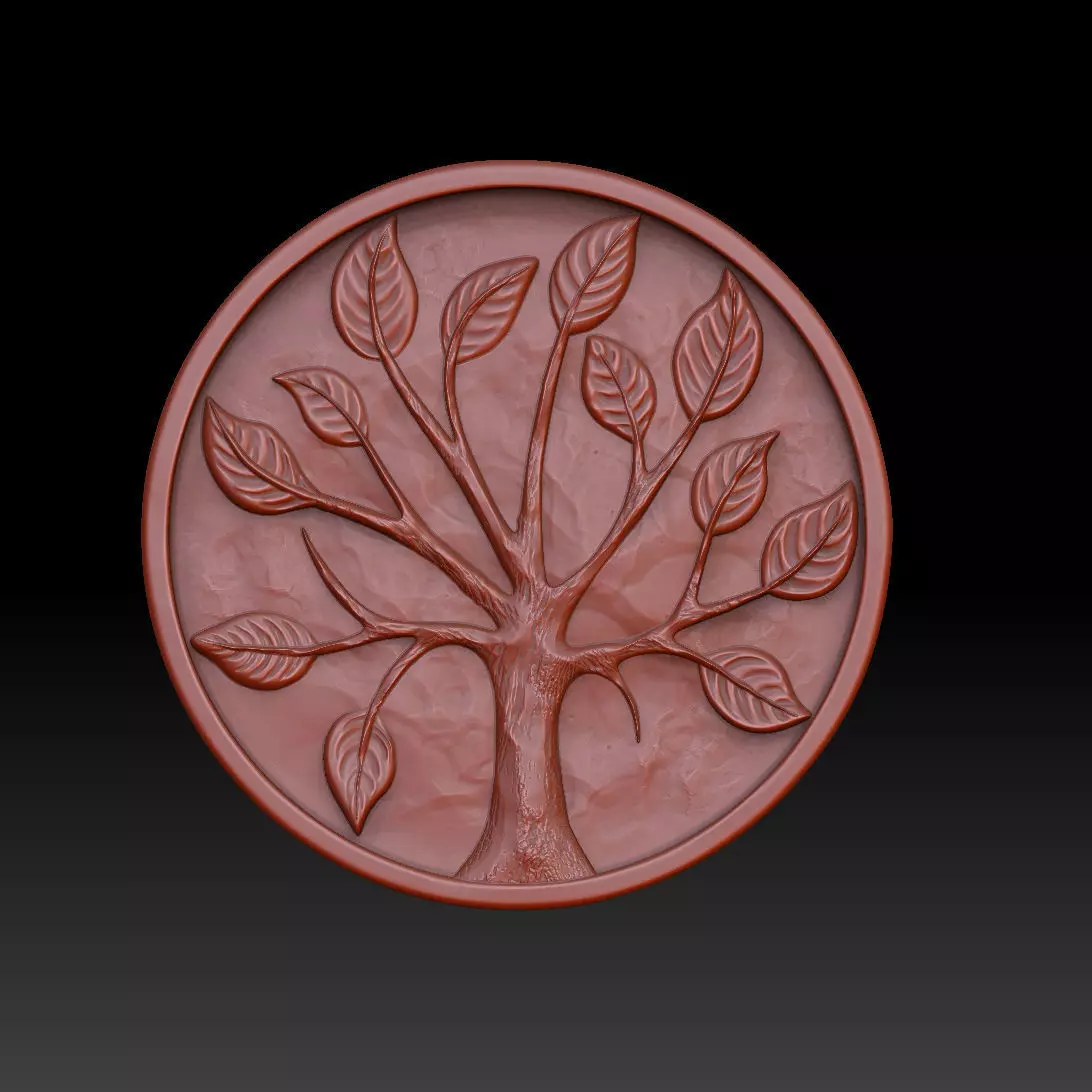 Stylized tree 3D print model_0
