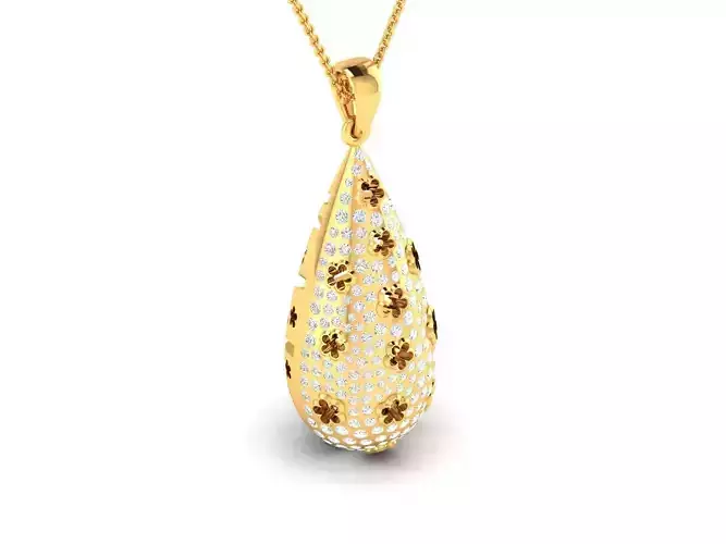 Pendant for Women 3dm STL FBX OBJ Render Details 3D print model