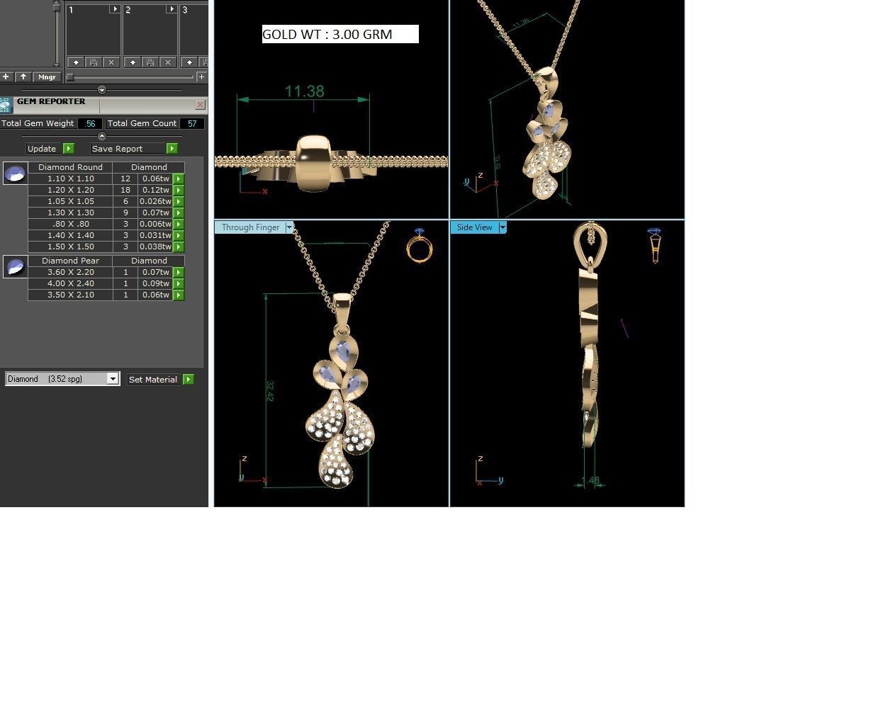 Pendant for Women 3dm STL FBX OBJ Render Details 3D print model_2