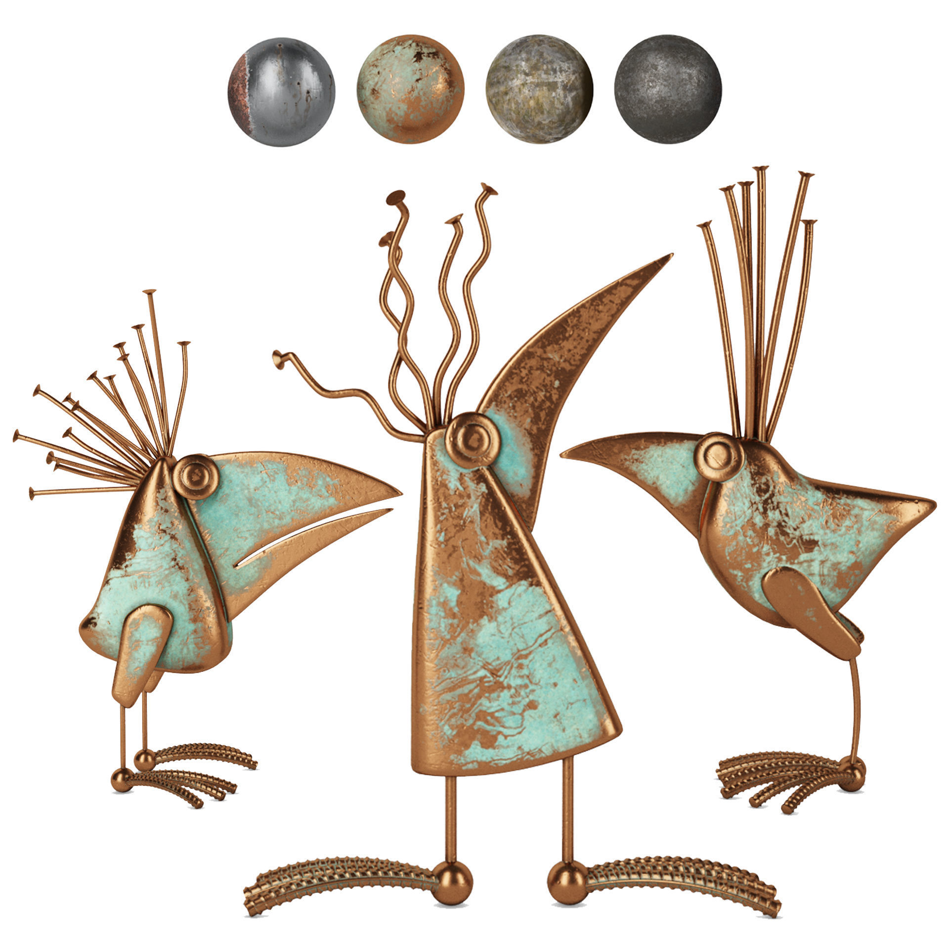 Decorative Birds Sculptures Vol-5 3D model_1