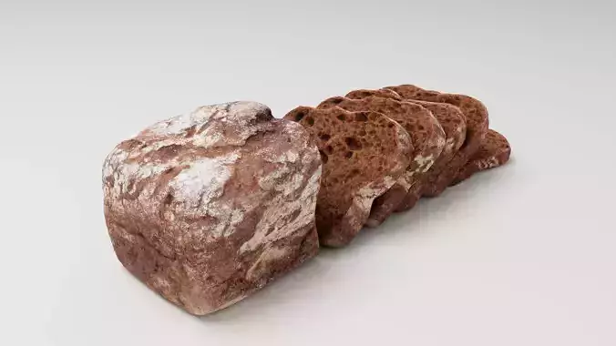 Dark Hungarian black sliced bread 