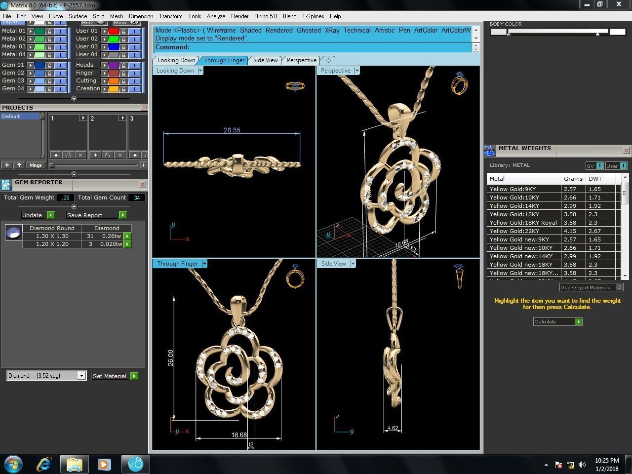 Pendant for Women 3dm STL FBX OBJ Render Details 3D print model_6