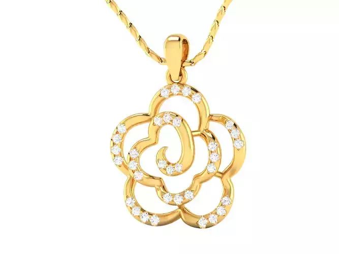 Pendant for Women 3dm STL FBX OBJ Render Details 3D print model