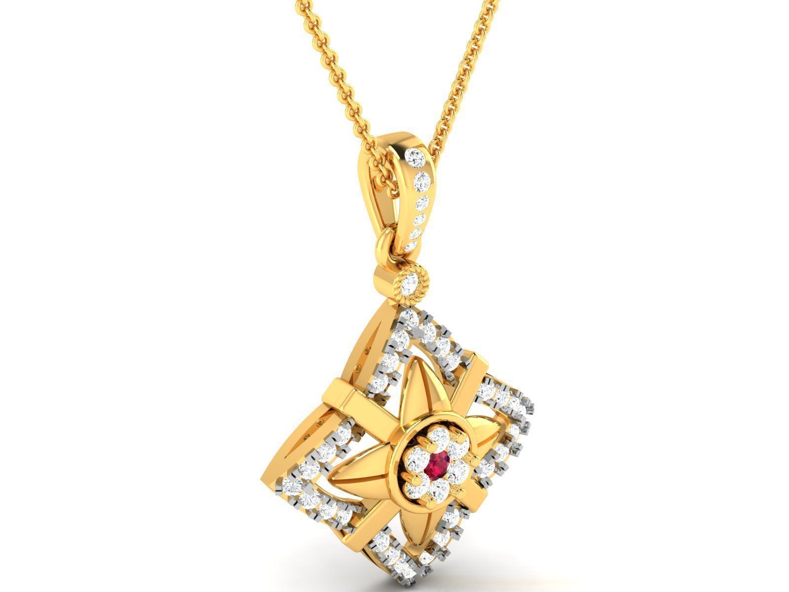 Pendant for Women 3dm STL FBX OBJ Render Details 3D print model_2