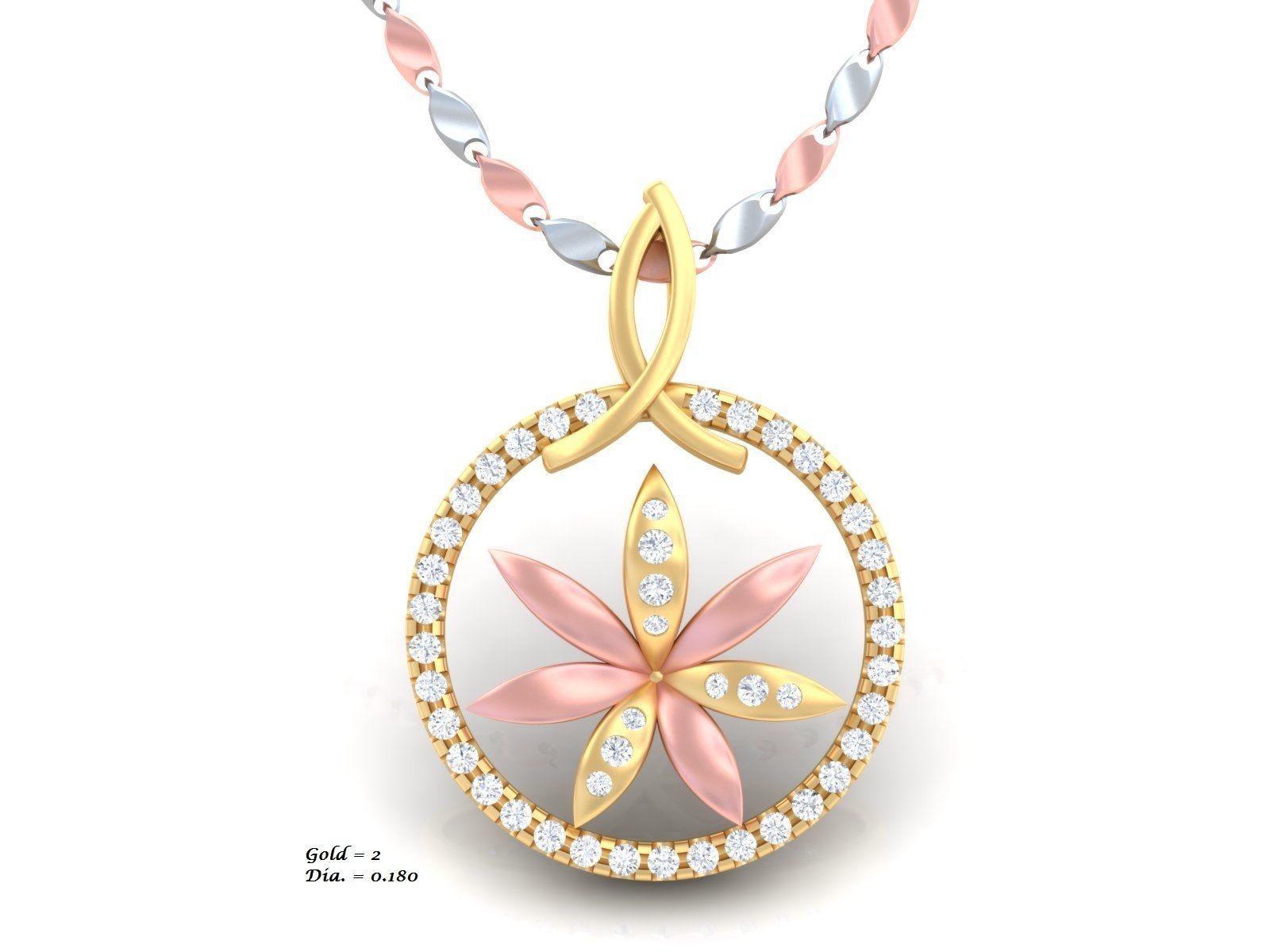 Pendant for Women 3dm STL FBX OBJ Render Details 3D print model_6