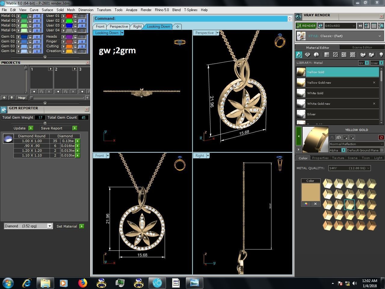 Pendant for Women 3dm STL FBX OBJ Render Details 3D print model_7