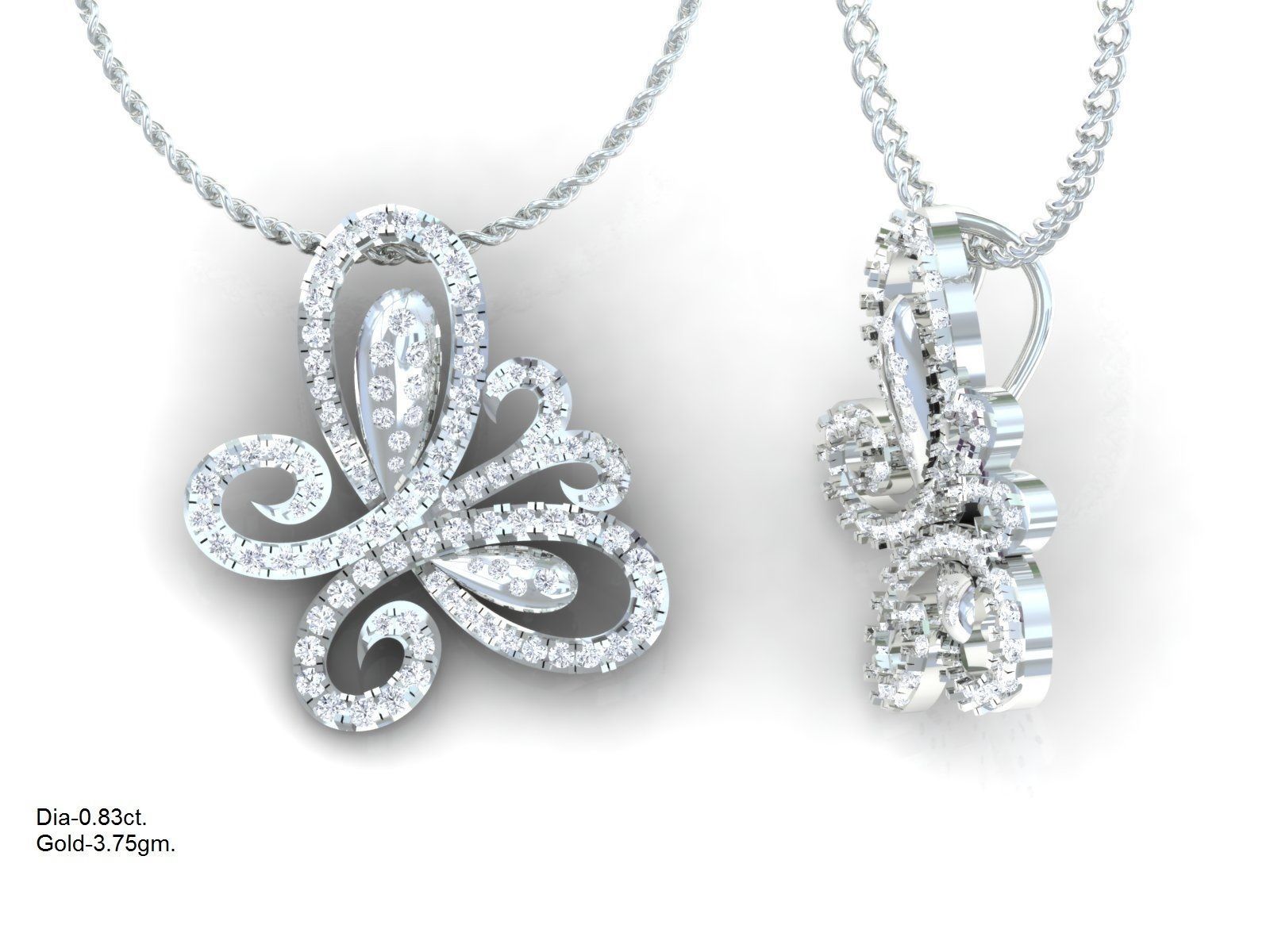 Pendant for Women 3dm STL FBX OBJ Render Details 3D print model_6