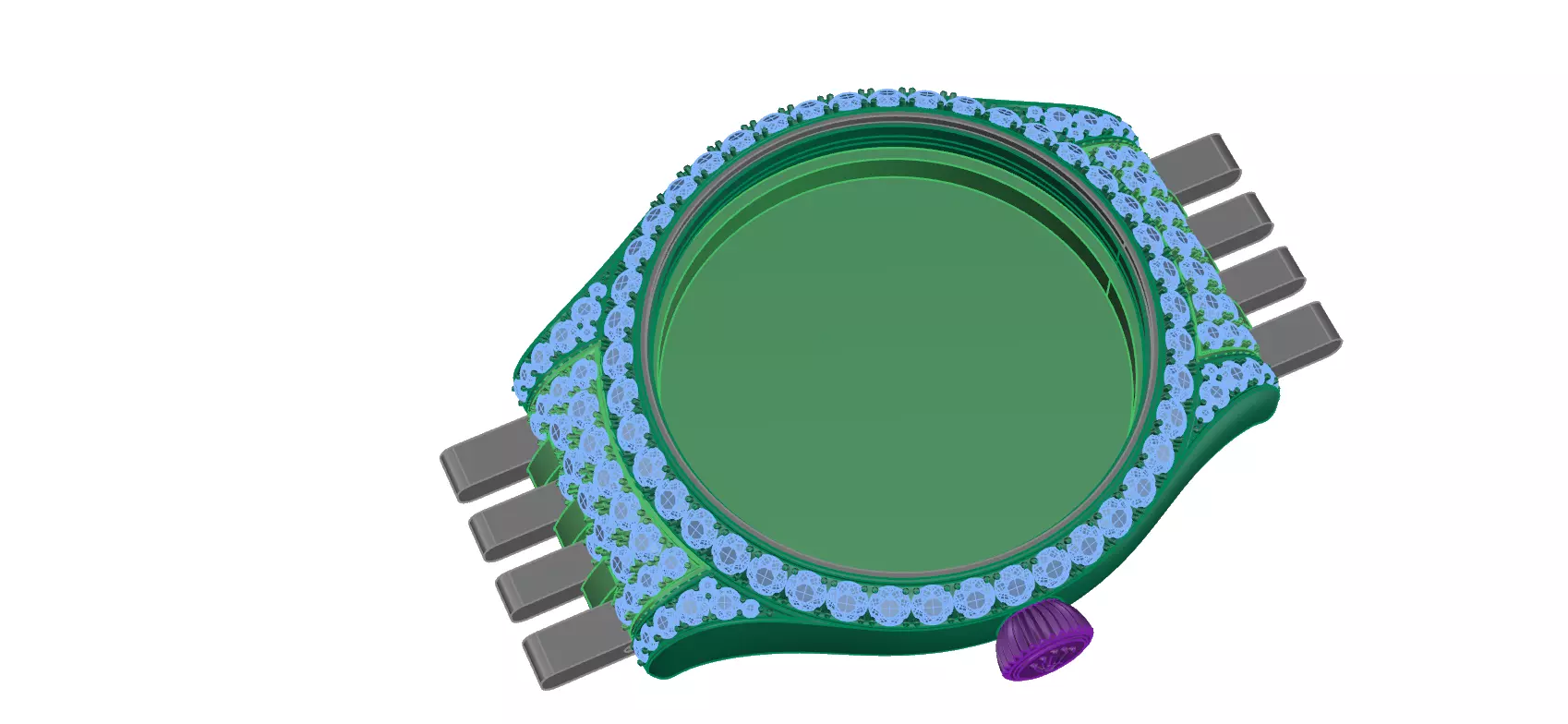 watch with dial 3D print model_0