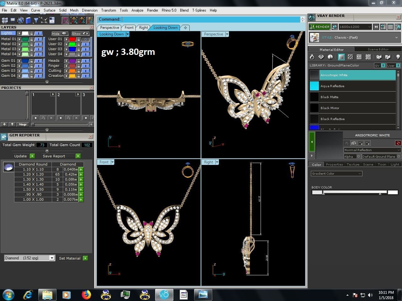 Pendant for Women 3dm STL FBX OBJ Render Details 3D print model_7