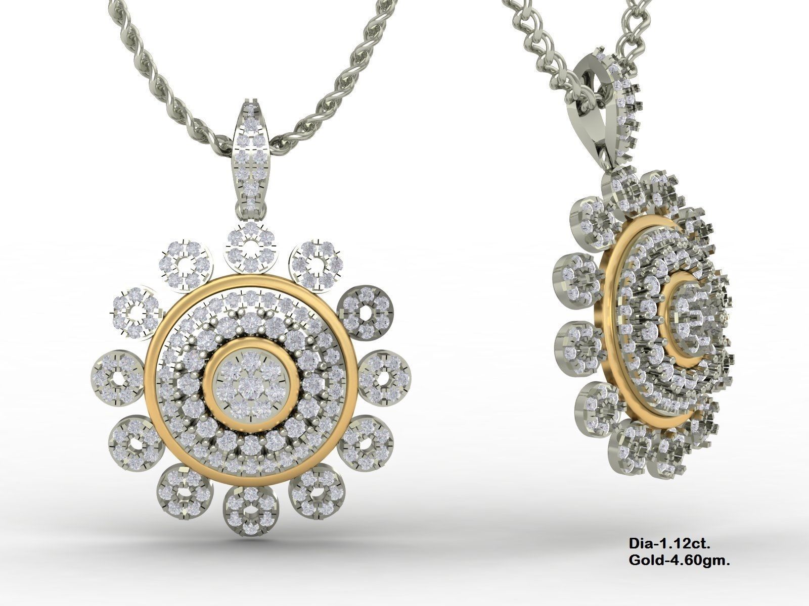 Pendant for Women 3dm STL FBX OBJ Render Details 3D print model_7