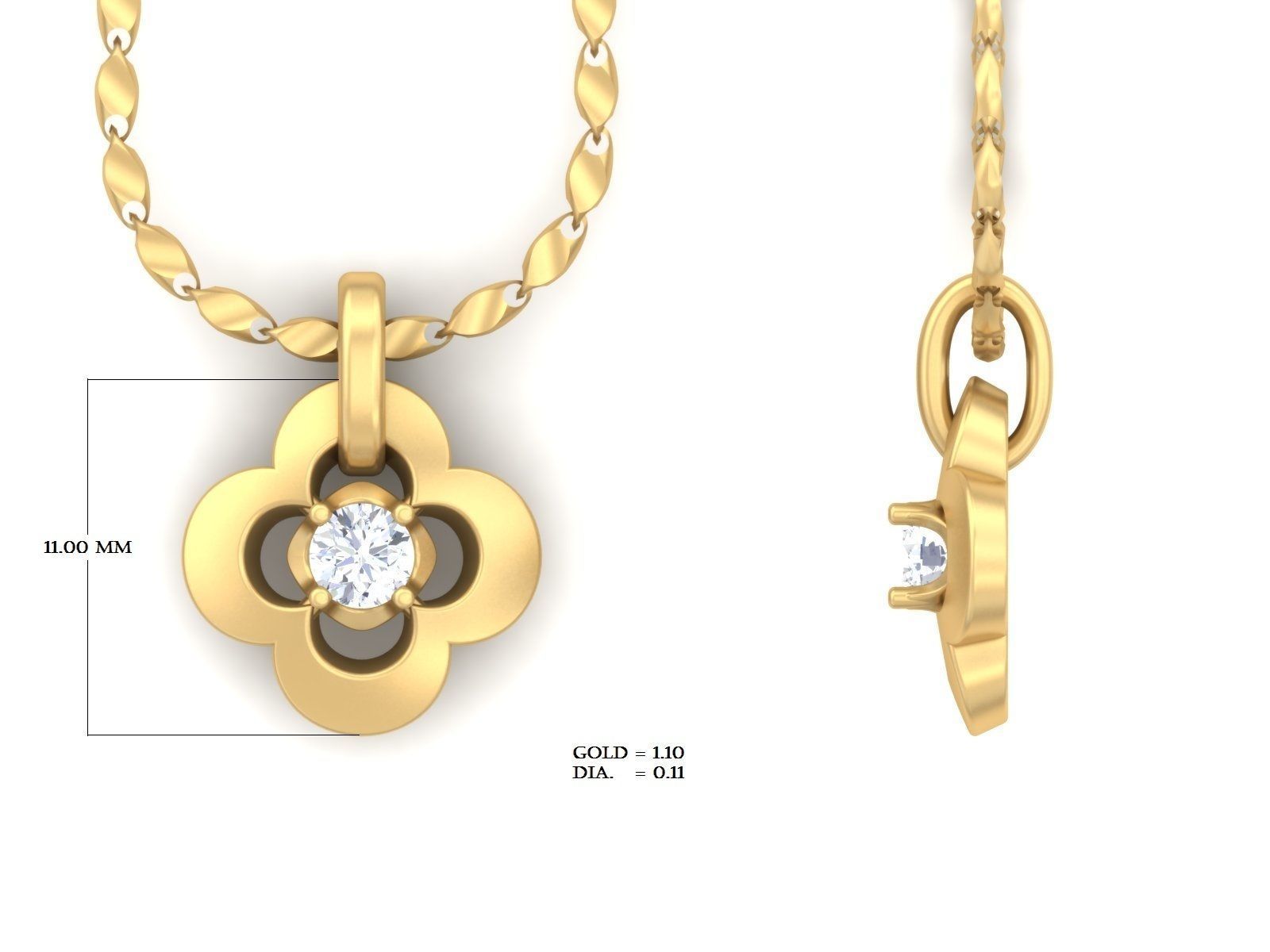 Pendant for Women 3dm STL FBX OBJ Render Details 3D print model_6