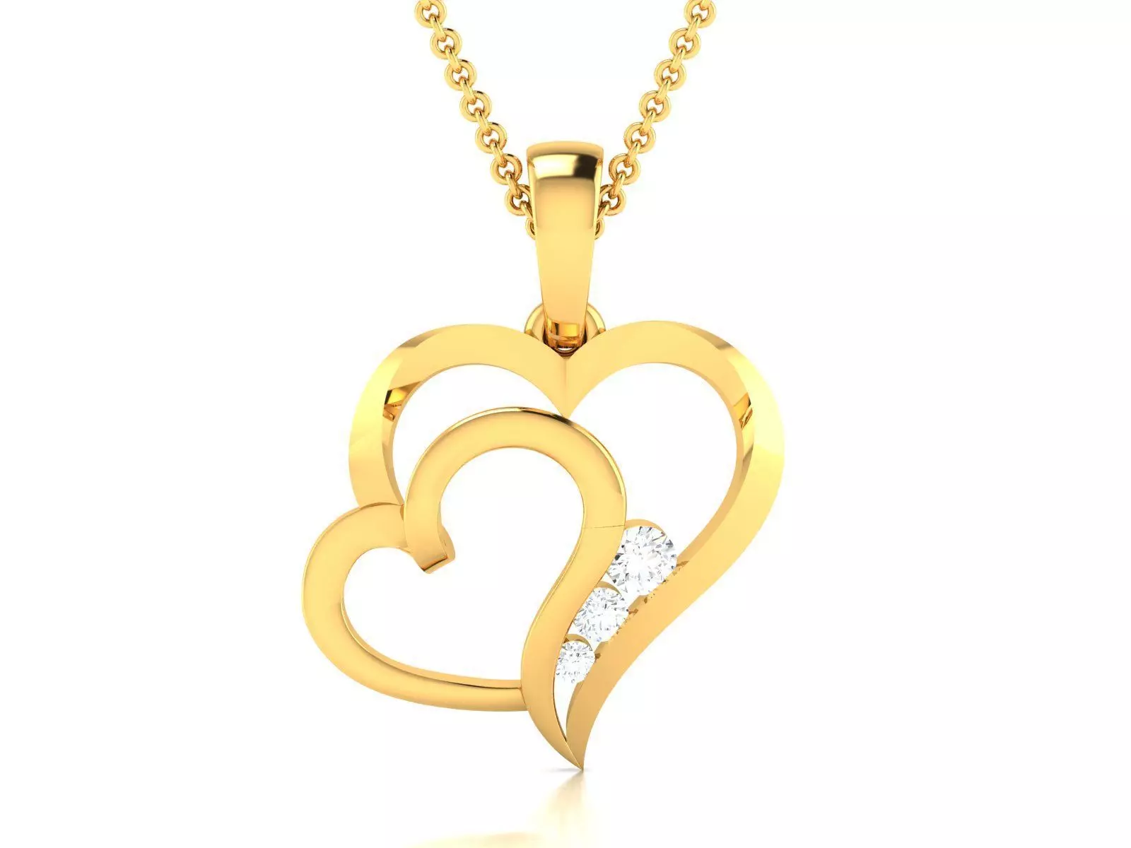 Heart Pendant for Women 3dm STL FBX OBJ Render Details 3D print model_0