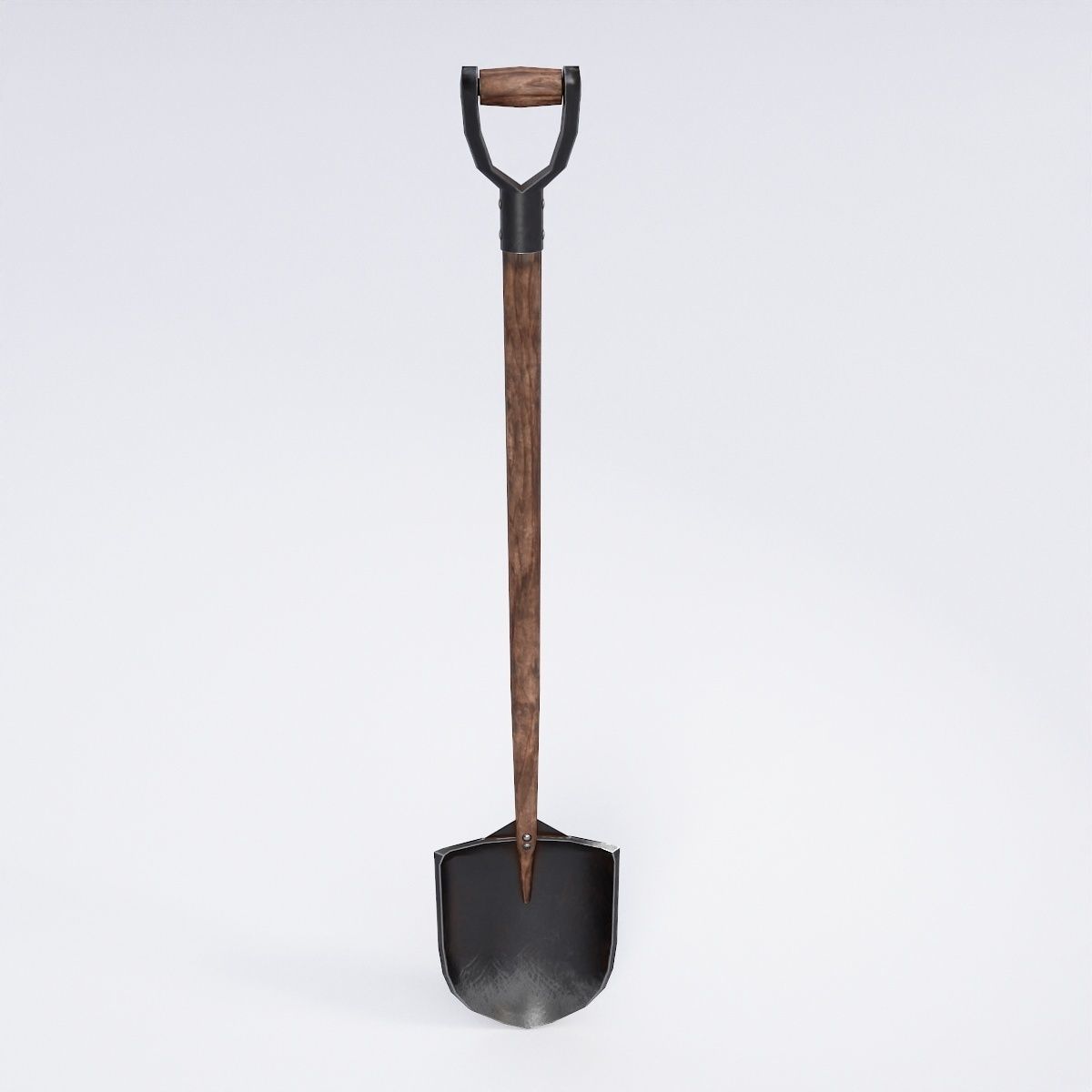 Shovel 3d model garden - person Low-poly 3D model_3