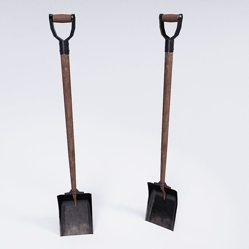 Spade 3d model garden shovel Low-poly 3D model