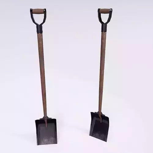 Spade 3d model garden shovel