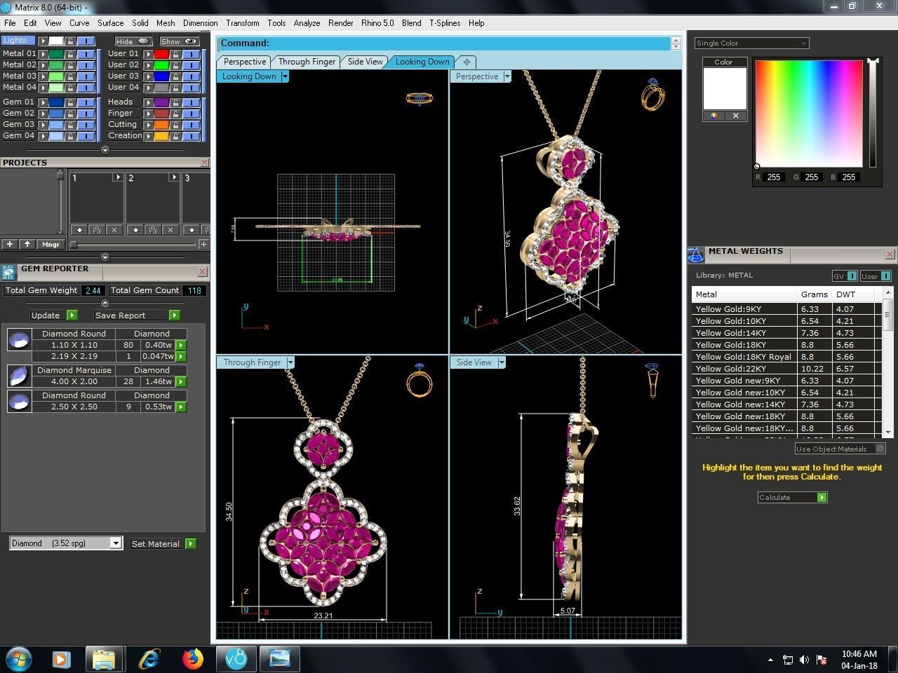Pendant for Women 3dm STL FBX OBJ Render Details 3D print model_6