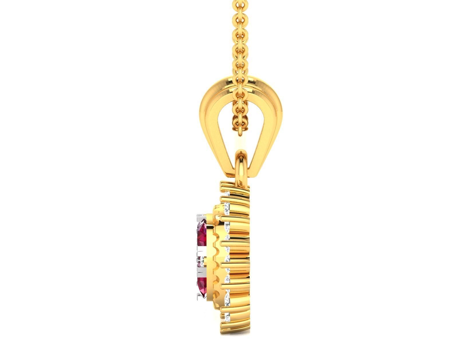 Pendant for Women 3dm STL FBX OBJ Render Details 3D print model_5