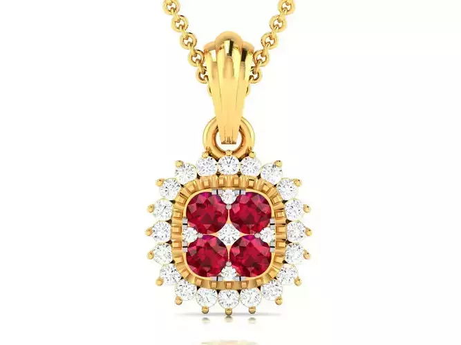 Pendant for Women 3dm STL FBX OBJ Render Details 3D print model