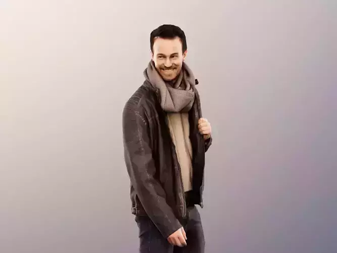 Fabio 13062 - Walking Casual Man In Winter Outfit