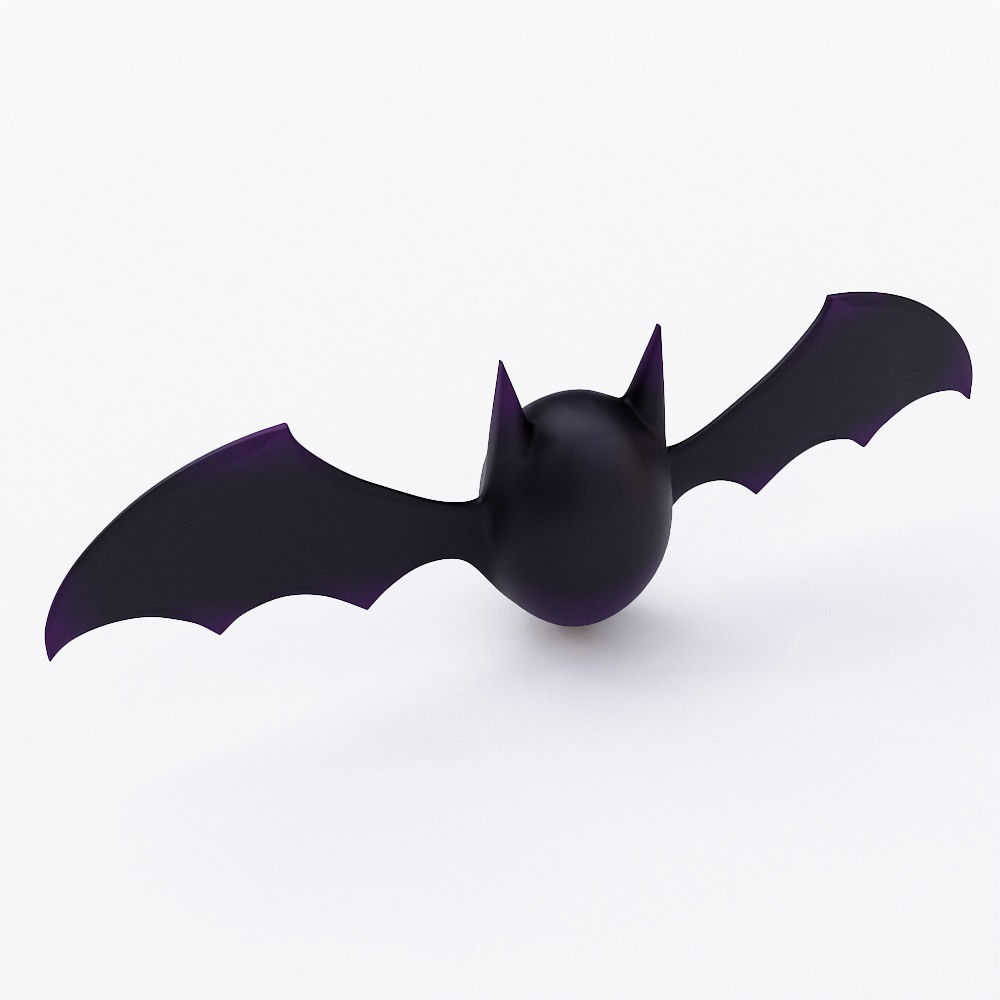 Cute bat low poly 3d model Low-poly 3D model_3