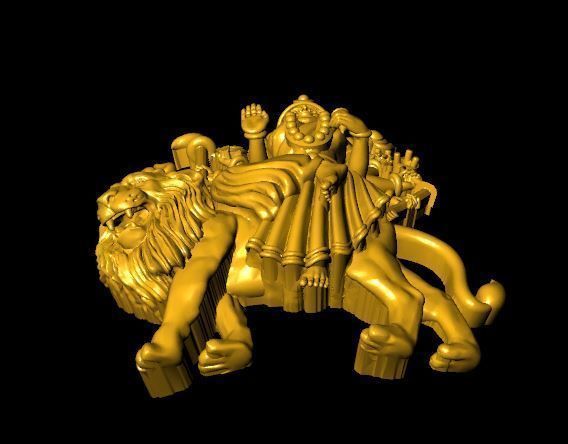 sherawali mata bhagwan 3D print model_2