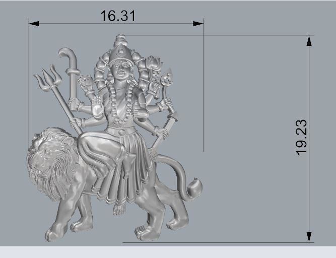 sherawali mata bhagwan 3D print model_6