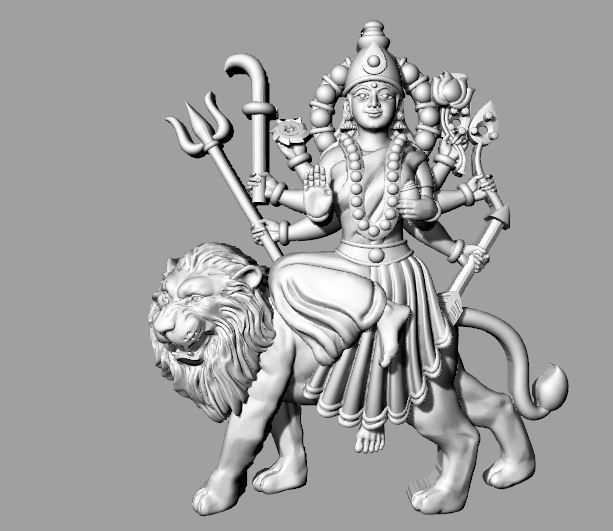 sherawali mata bhagwan 3D print model_1