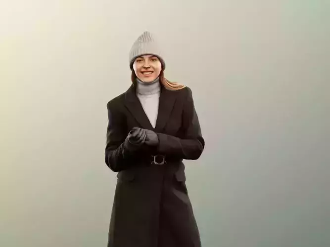 Klara 12628 - Standing Elegant Woman Winter Outfit