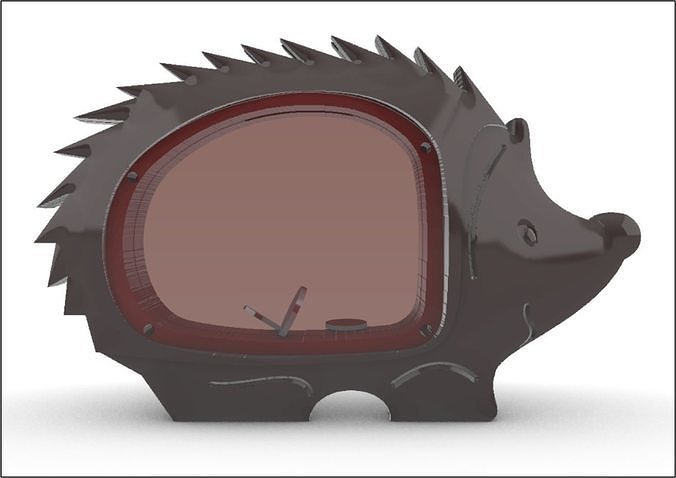 Piggy Bank Hedgehog 3D model