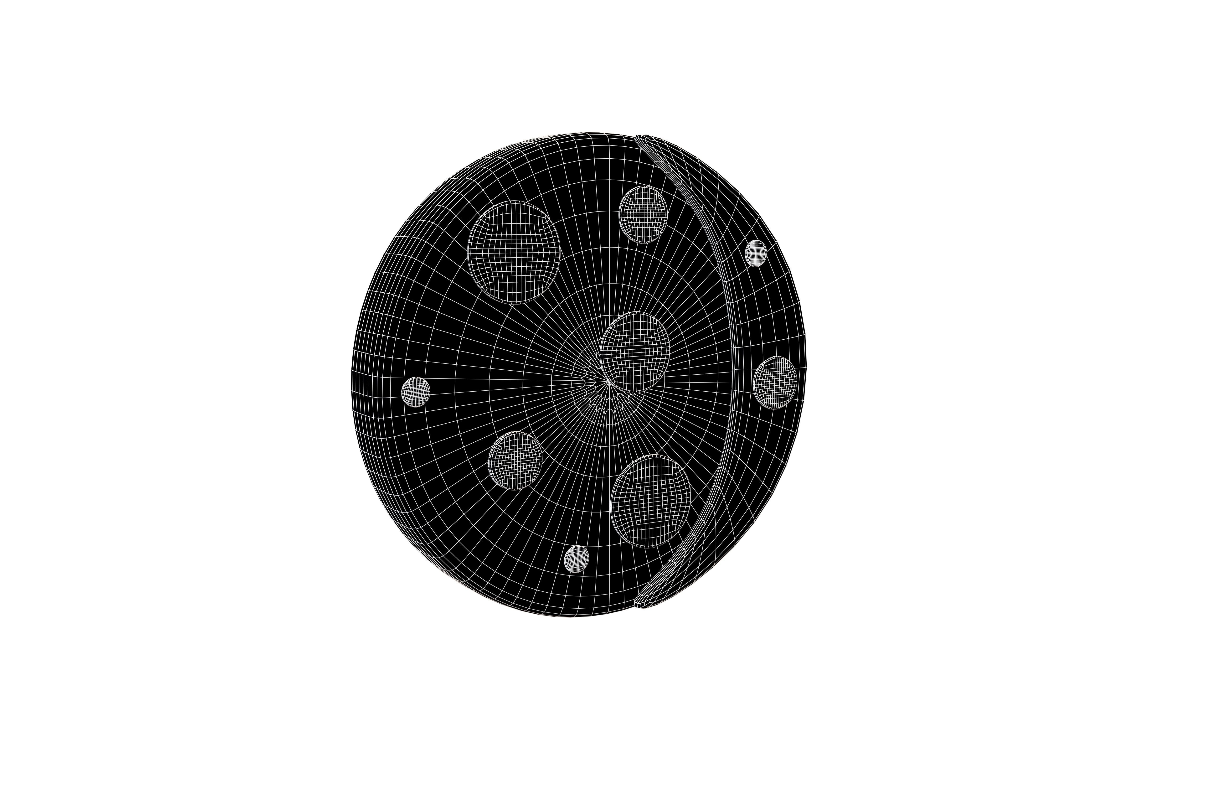 Twitter Version 1 Waxing Crescent Moon V1 001 Low-poly 3D model_4