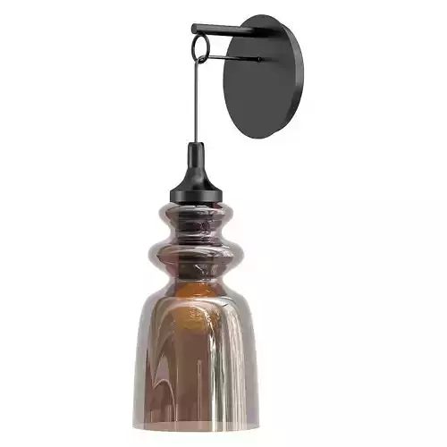 messalina-ap-bronze wall light with glass shade